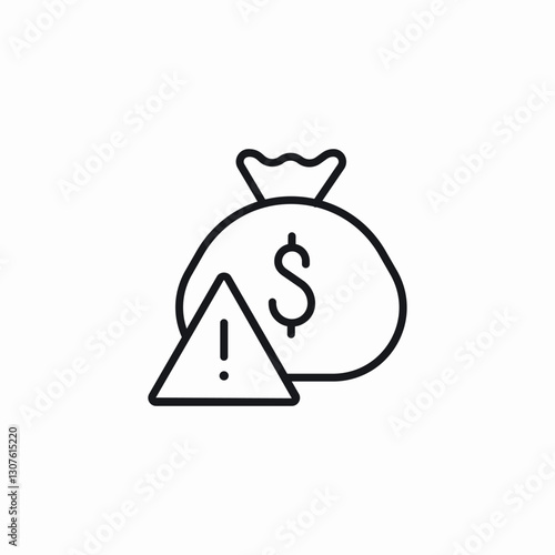 finances warn icon sign vector