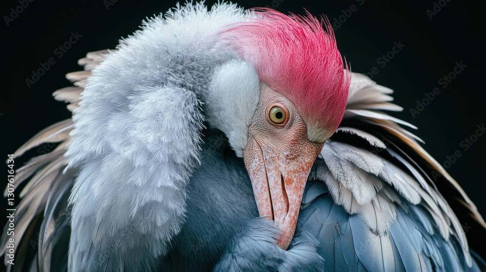 Fototapeta premium Close-up of a bird preening in zoo
