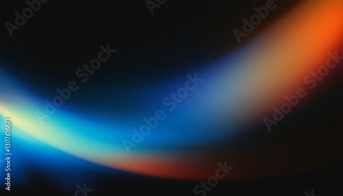 grainy colorful warm blue light leaks on black background with dust texture abstract damaged scratched retro film analog effect for using over photos as overlay or screen filter