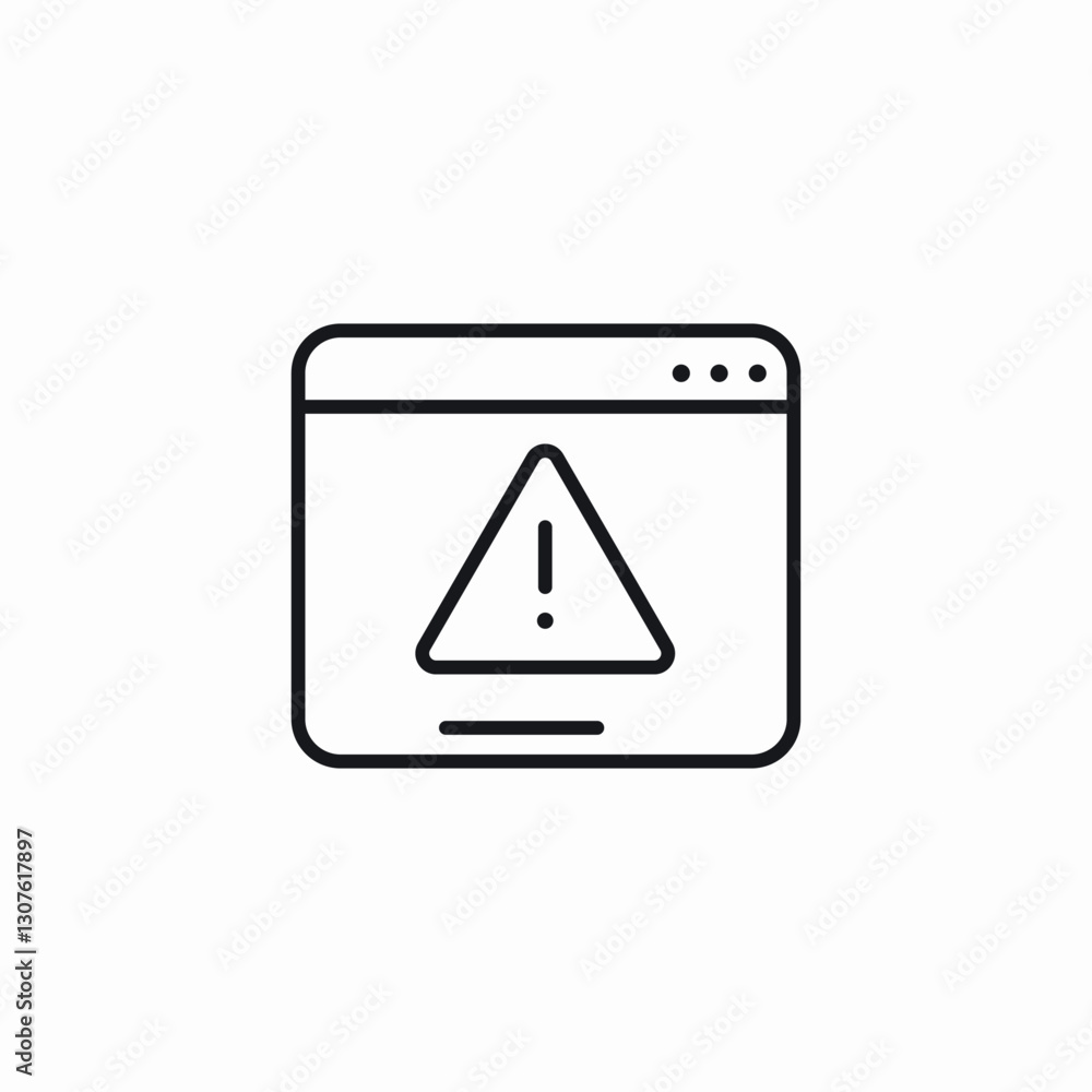 tab warning icon sign vector tab warning icon sign vector