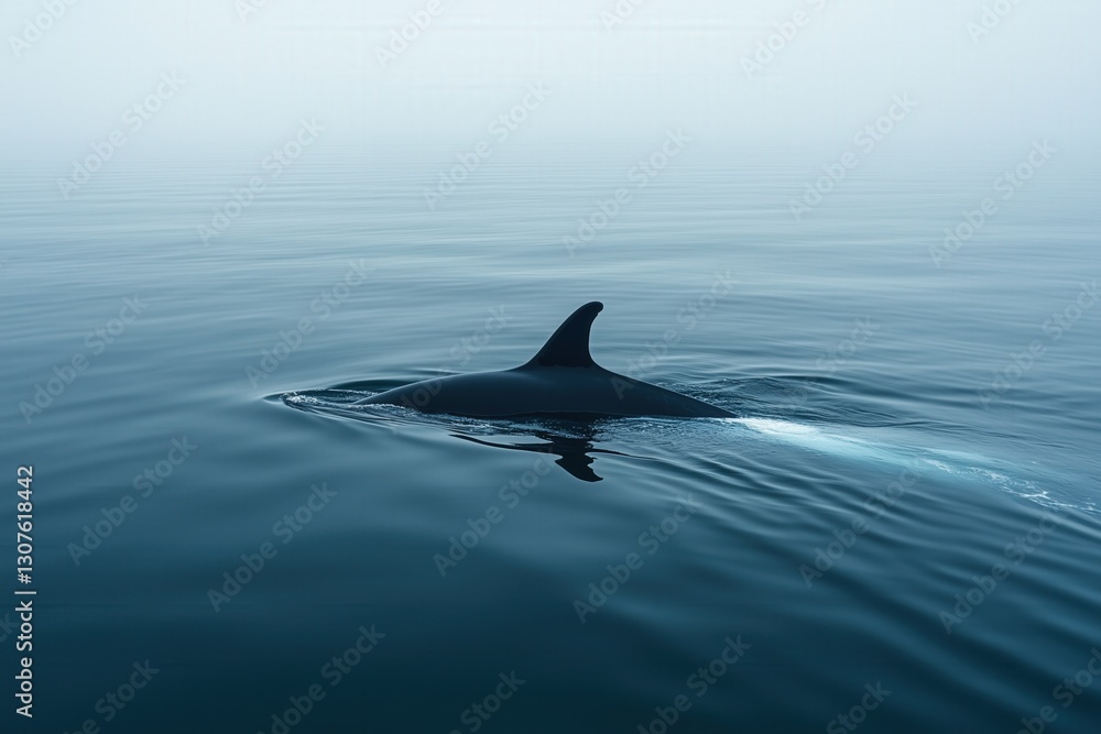 Fototapeta premium Dolphin Silhouette in Ocean