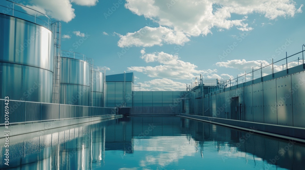 Obraz premium Waterfront building