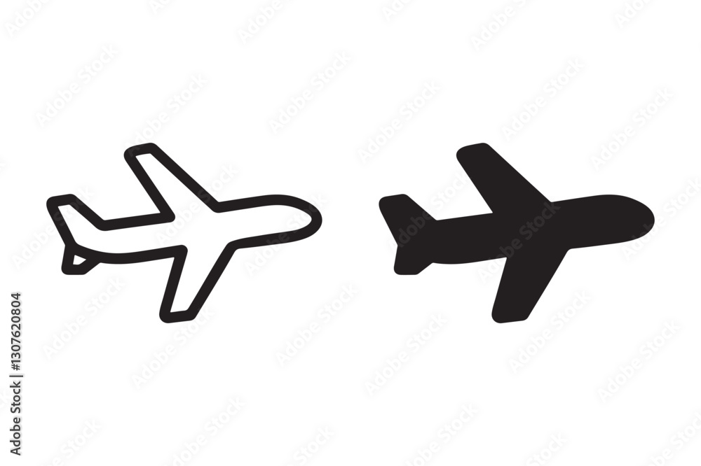 Obraz premium Airplane icon vector art illustration