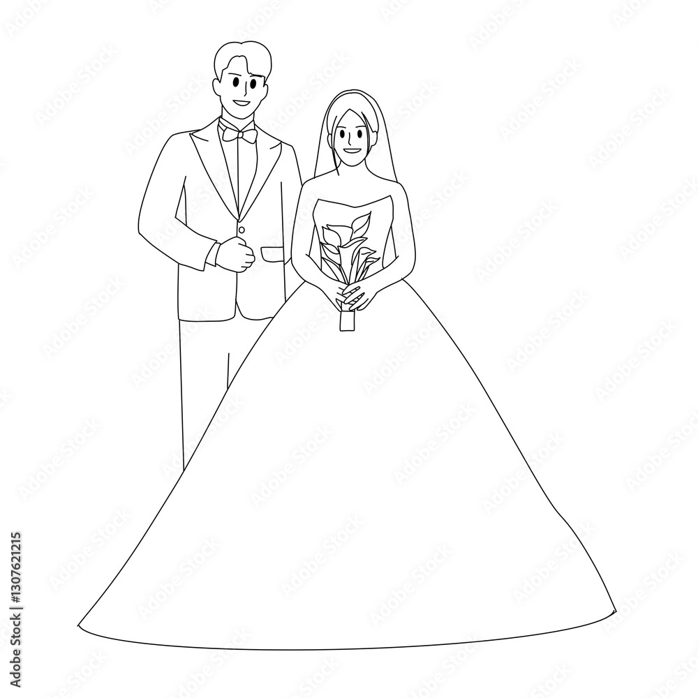 Fototapeta premium bride and groom