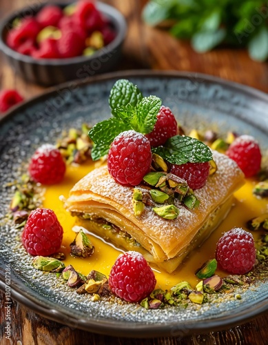 cake with berries
