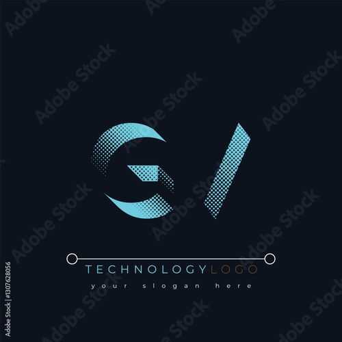 G and V logo design. GV abstract technology logo. This logo design is the process of creating a visual symbol that represents a brand, company, or individual.