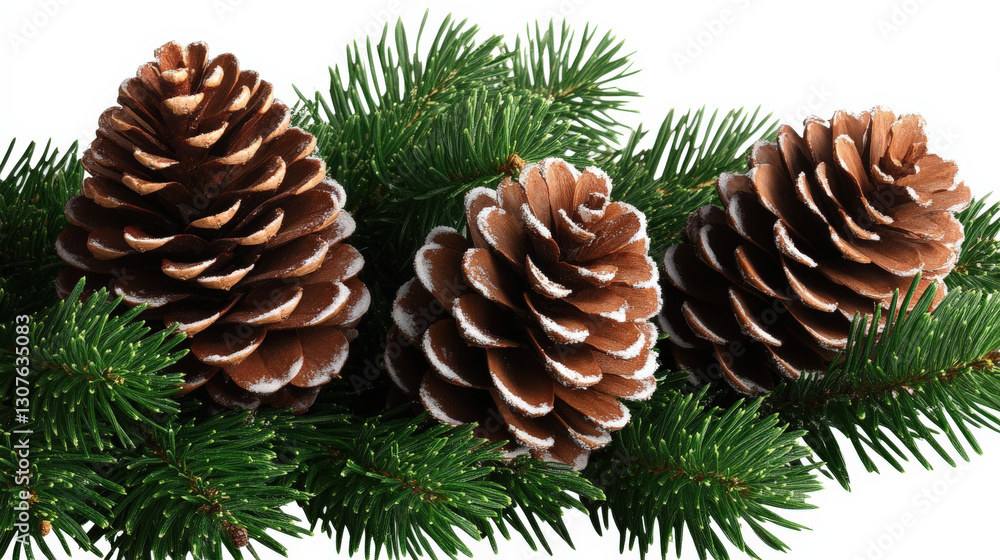 Rustic Christmas arrangement with pine cones, holly, and berries on weathered wood. Rustic Christmas arrangement with pine cones, holly, and berries on weathered wood.