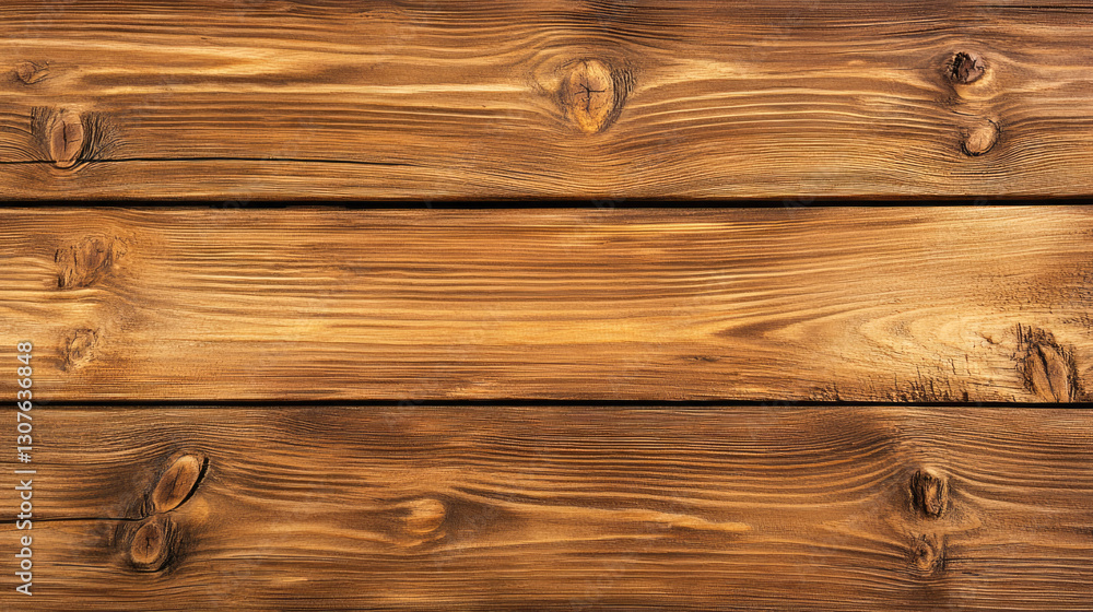Rustic wooden planks with natural grain patterns and knots Rustic wooden planks with natural grain patterns and knots