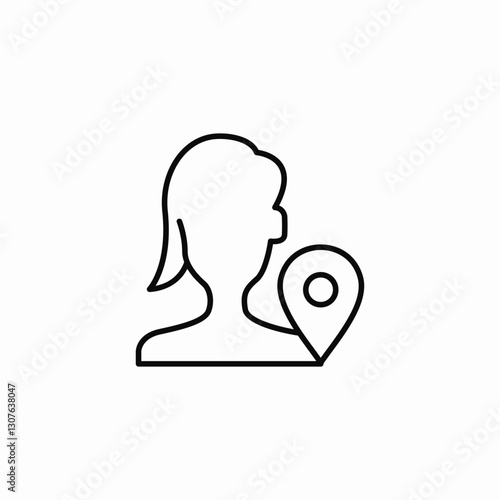 contact location icon sign vector