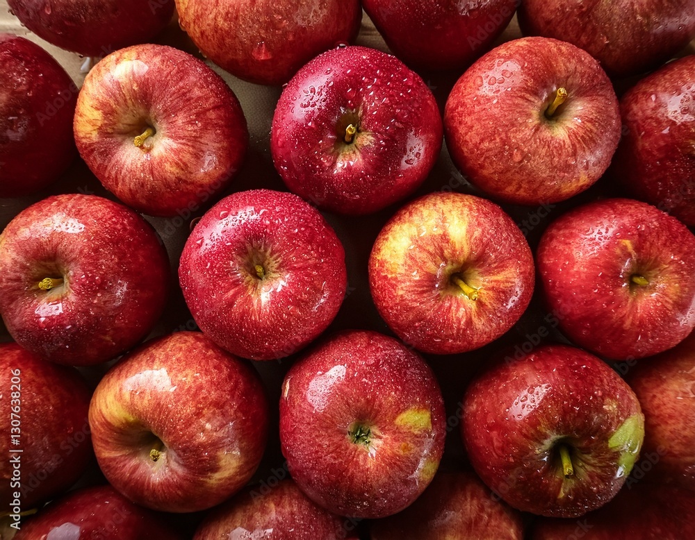 Fotografía profesional, de varias manzanas rojas, realizando un fondo de pantalla de un patron de manzanas perfectamente alineadas, realista, 4k Fotografía profesional, de varias manzanas rojas, realizando un fondo de pantalla de un patron de manzanas perfectamente alineadas, realista, 4k
