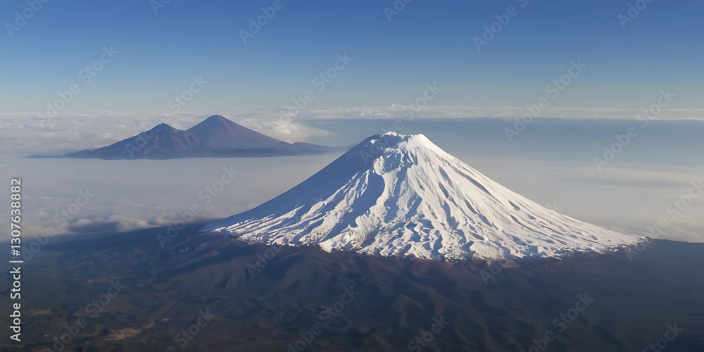 Popocatépetl’s Volcanic Landscape: The awe-inspiring volcanic landscapes surrounding Popocatépetl, with its snow-capped peak rising above the clouds. Popocatépetl’s Volcanic Landscape: The awe-inspiring volcanic landscapes surrounding Popocatépetl, with its snow-capped peak rising above the clouds.