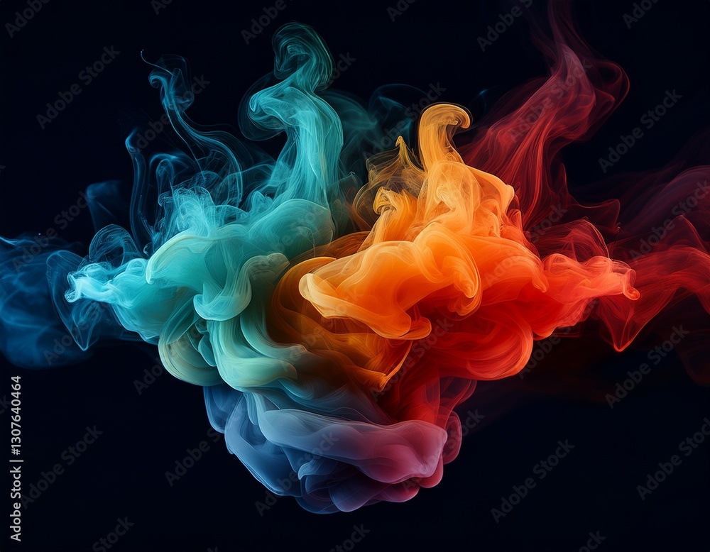 Fototapeta premium fire flames on black