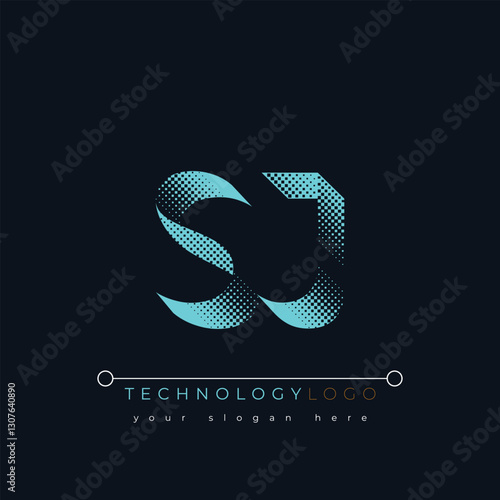 S and J logo design. SJ abstract technology logo. This logo design is the process of creating a visual symbol that represents a brand, company, or individual.