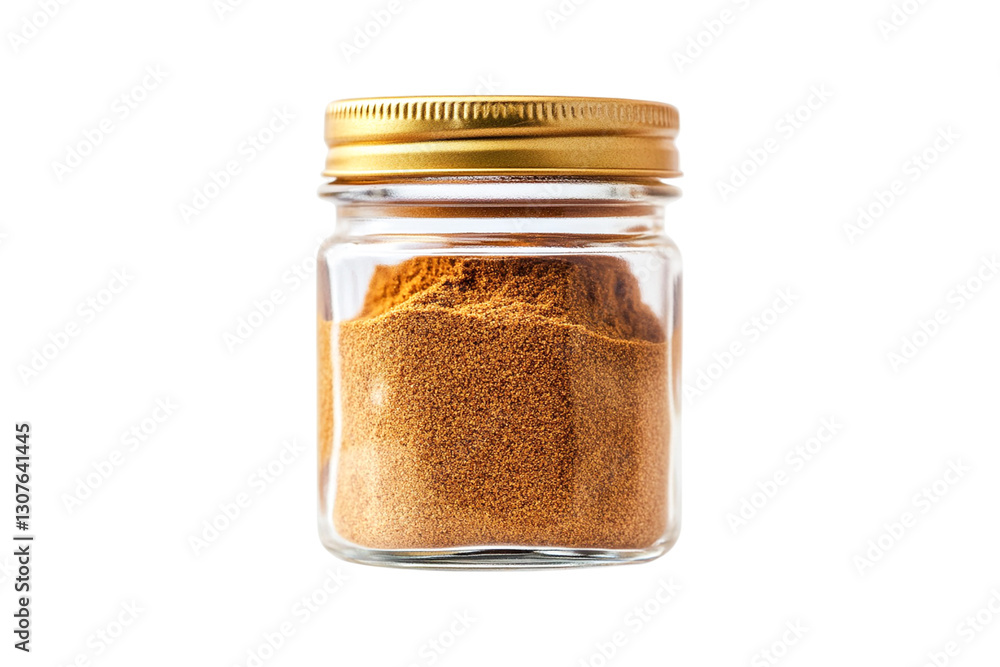 Ground Cinnamon in Glass Jar with Gold Lid Ground Cinnamon in Glass Jar with Gold Lid