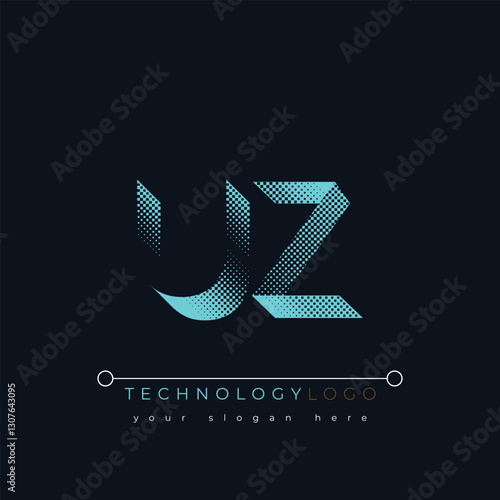 U and Z logo design. UZ abstract technology logo. This logo design is the process of creating a visual symbol that represents a brand, company, or individual.