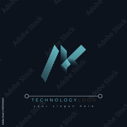 V and K logo design. VK abstract technology logo. This logo design is the process of creating a visual symbol that represents a brand, company, or individual.