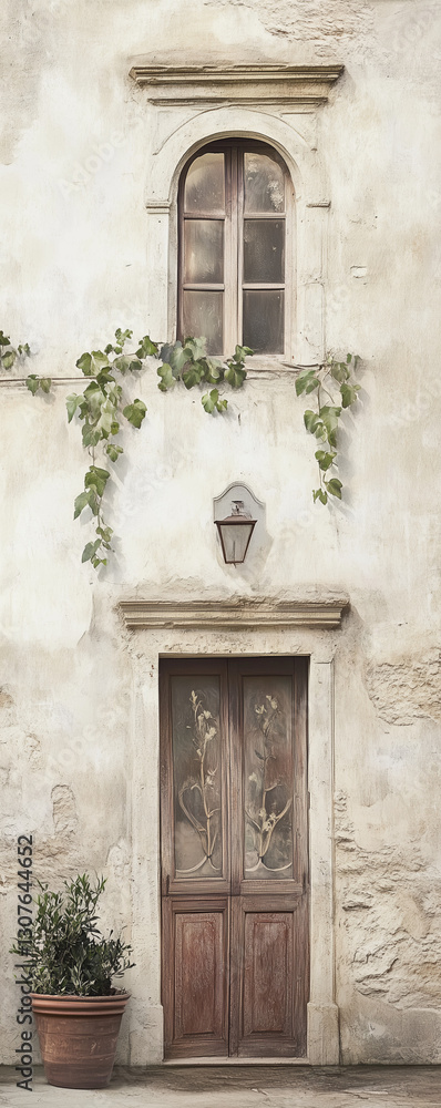 Fototapeta premium Teatral fachada de un edificio antiguo en Italia