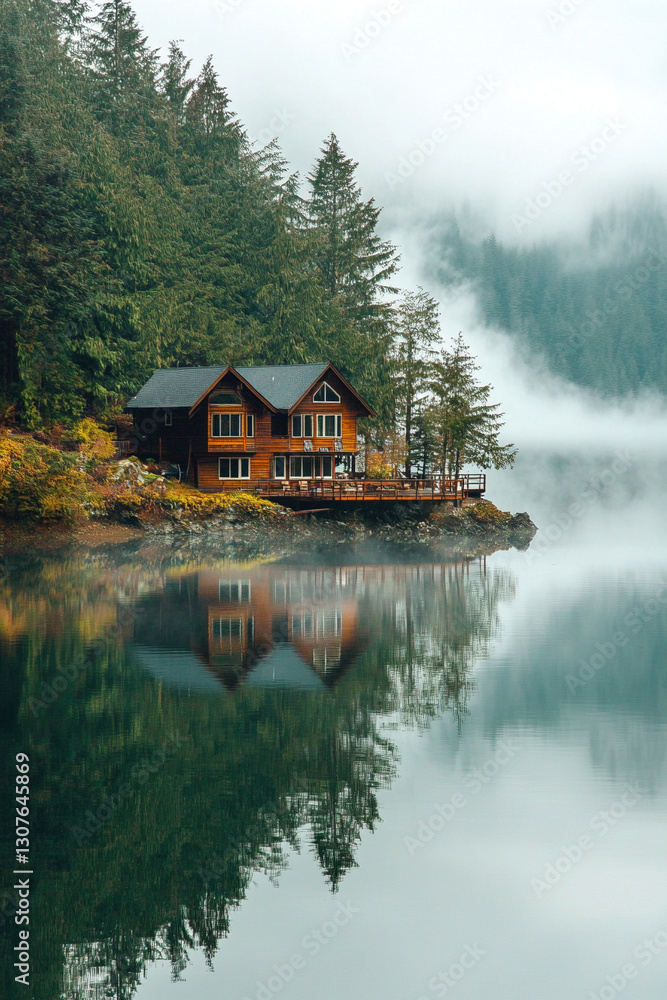 Obraz premium house on the lake