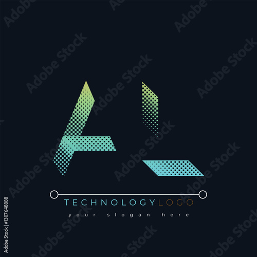 A and L logo design. AL abstract technology logo. This logo design is the process of creating a visual symbol that represents a brand, company, or individual.