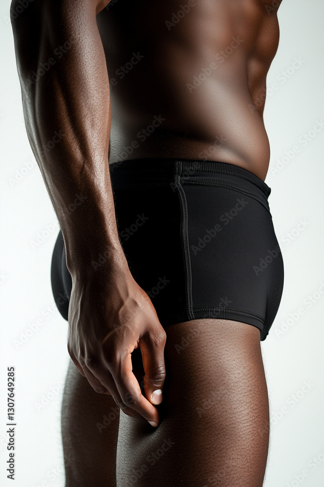 Fototapeta premium Primer plano de hombre atlético