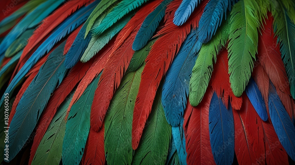 Obraz premium Green-winged Macaw feather 