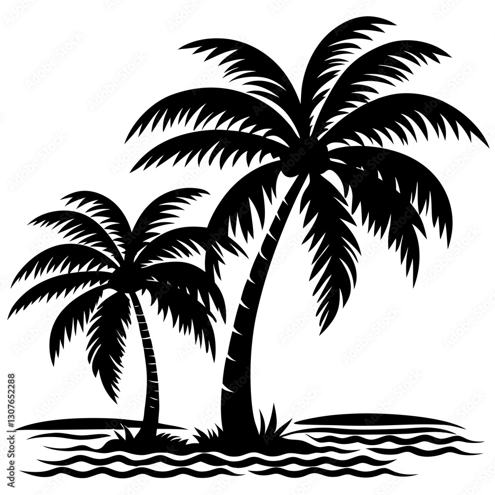 Fototapeta premium palm tree silhouette