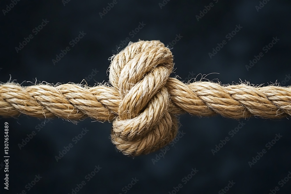 Close-up of a tied rope knot. (1) Close-up of a tied rope knot. (1)