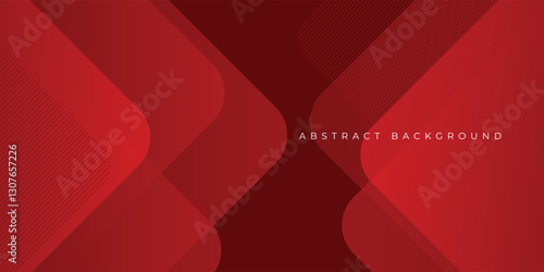 Abstract red cubical background. Dynamic shapes composition. Vector illustration