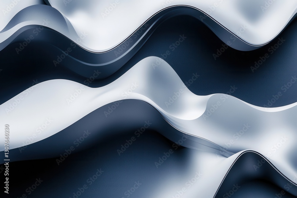 Fototapeta premium Dynamic 3D background with layered waves representing political discourse in professional design Generative AI