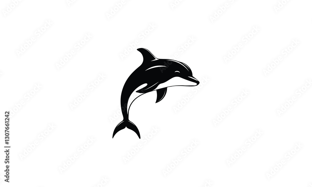 Fototapeta premium Smiling Dolphin logo design