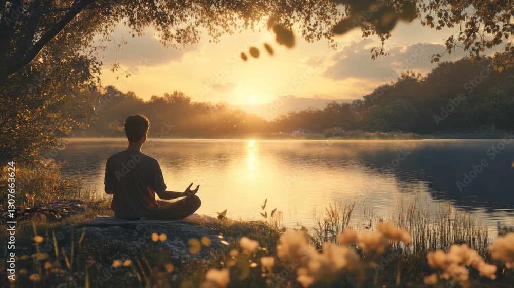 A group of men transitioning between yoga poses in a sunlit meadow, faces full of joy A group of men transitioning between yoga poses in a sunlit meadow, faces full of joy