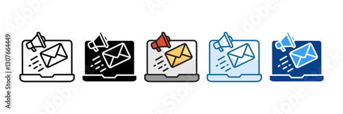 Email Icon Set Multiple Style Collection