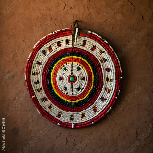 Maasai Beaded Shield
