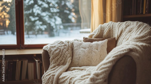 Comfortable armchair in cozy corner