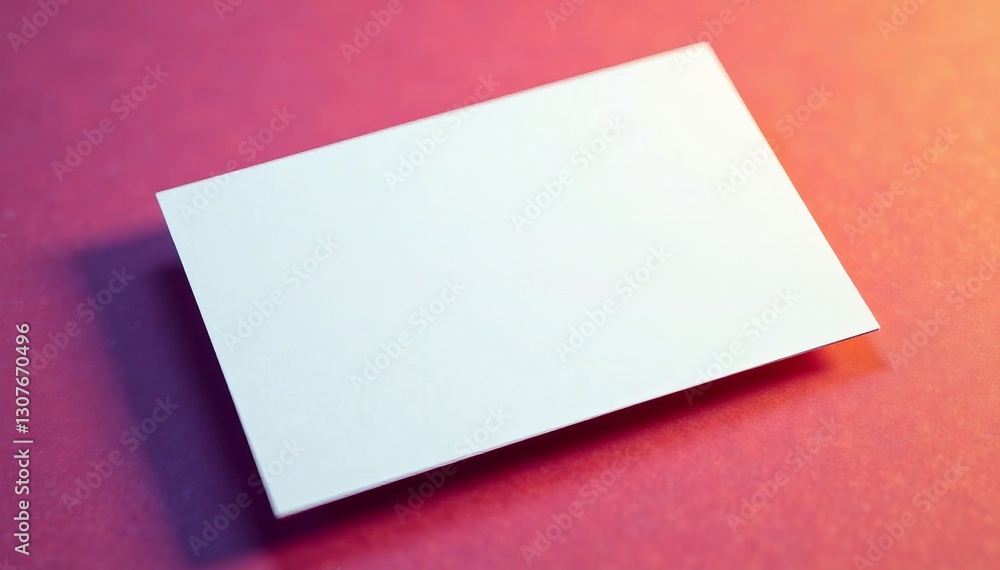 Close up of empty white business card on textured background, branding, marketing