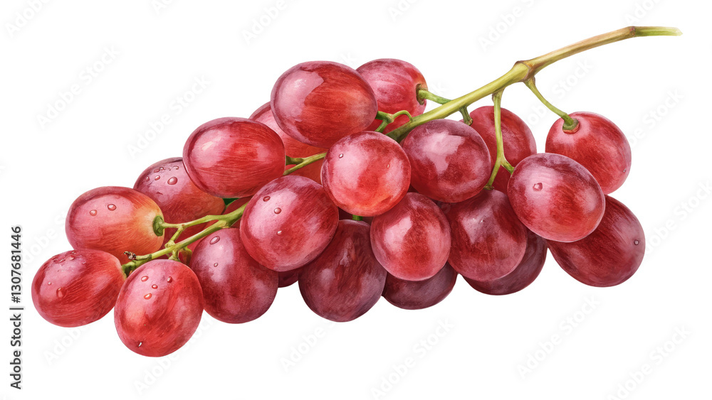 Watercolor Red Grapes Bunch Isolated on Transparent Background, Digital Painting, Fruit Illustration, Grapes, Fruit, Watercolor Watercolor Red Grapes Bunch Isolated on Transparent Background, Digital Painting, Fruit Illustration, Grapes, Fruit, Watercolor