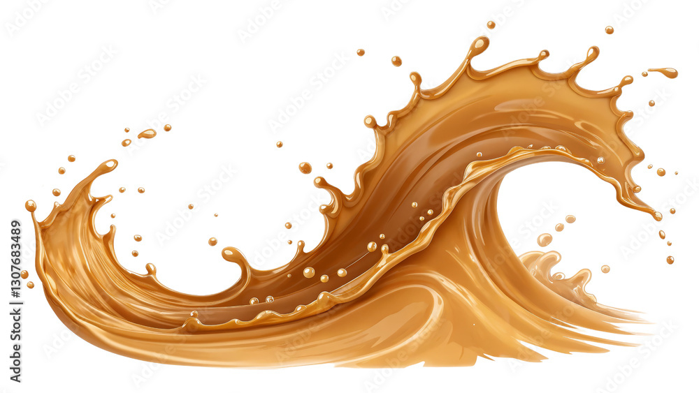 Caramel Wave Splash 3D Render, Isolated on Transparent Background, Liquid, Coffee, Caramel, beverage, splash Caramel Wave Splash 3D Render, Isolated on Transparent Background, Liquid, Coffee, Caramel, beverage, splash