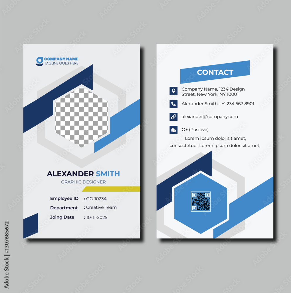 Modern Business ID Card Layout Modern Business ID Card Layout