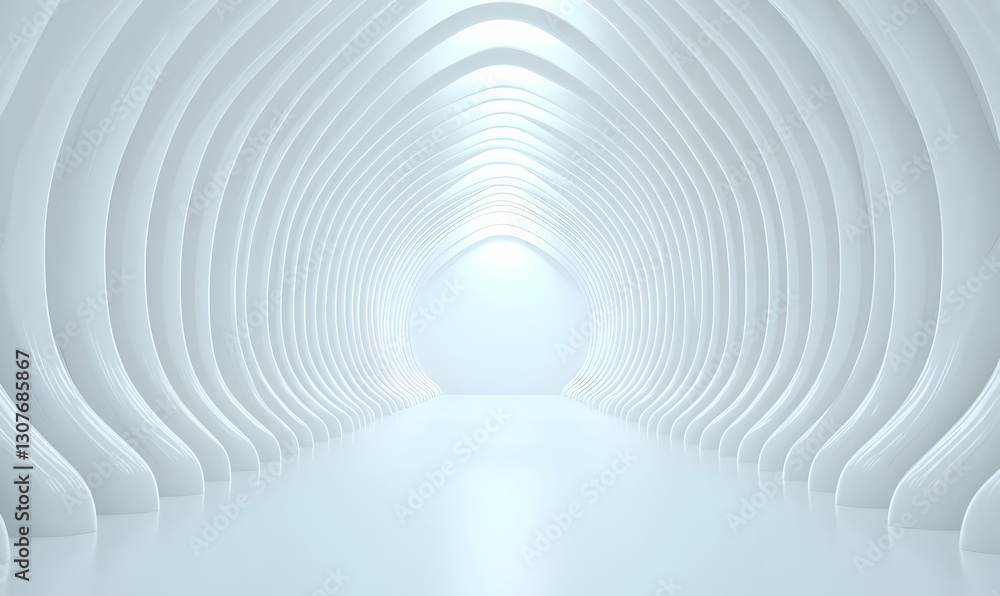 Modern Minimalist Interior with Curved White Architecture Design Modern Minimalist Interior with Curved White Architecture Design