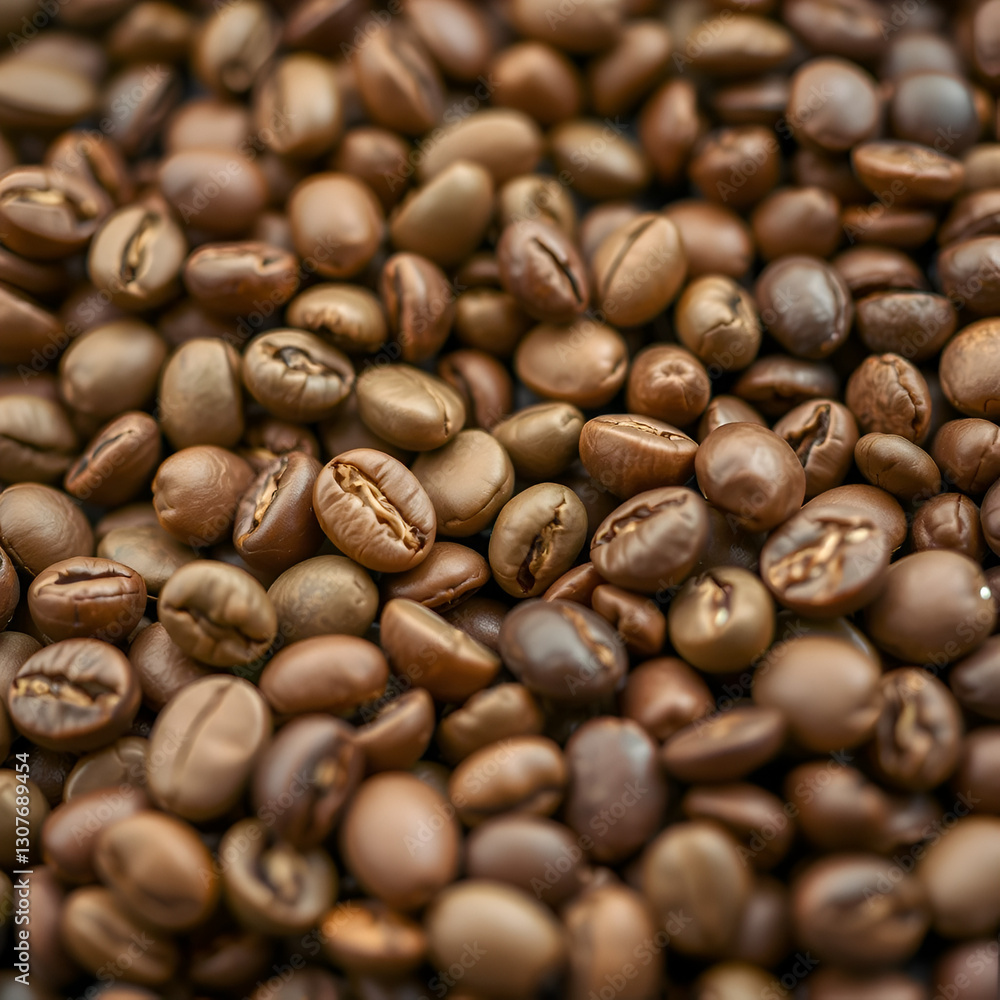 Close-up of green and roasted coffee beans. Close-up of green and roasted coffee beans.