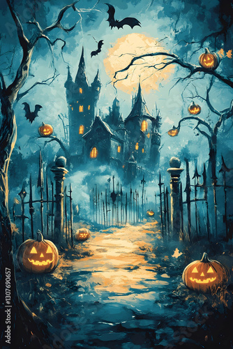 Send spooky greetings with our Halloween-themed card featuring a writable background. Personalize your message against a haunting backdrop for a memorable holiday gesture