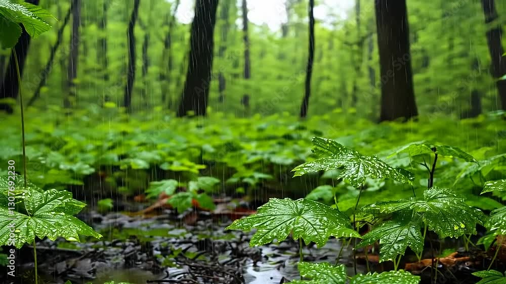 Rain-Kissed Forest Floor: A Symphony of Green Rain-Kissed Forest Floor: A Symphony of Green