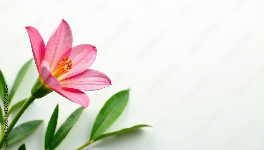 Focal point green stem isolated on white background, plants, flower arrangement Focal point green stem isolated on white background, plants, flower arrangement