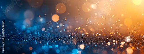 Dark blue gradient background with blurred stripes of red and orange
