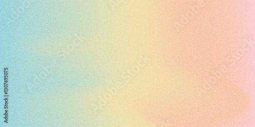 Abstract clear blue sky. Pastel rainbow. Light blue, pink and yellow color vector banner. Pastel gradient sky pattern. Blurred light fuzz colorful gradient