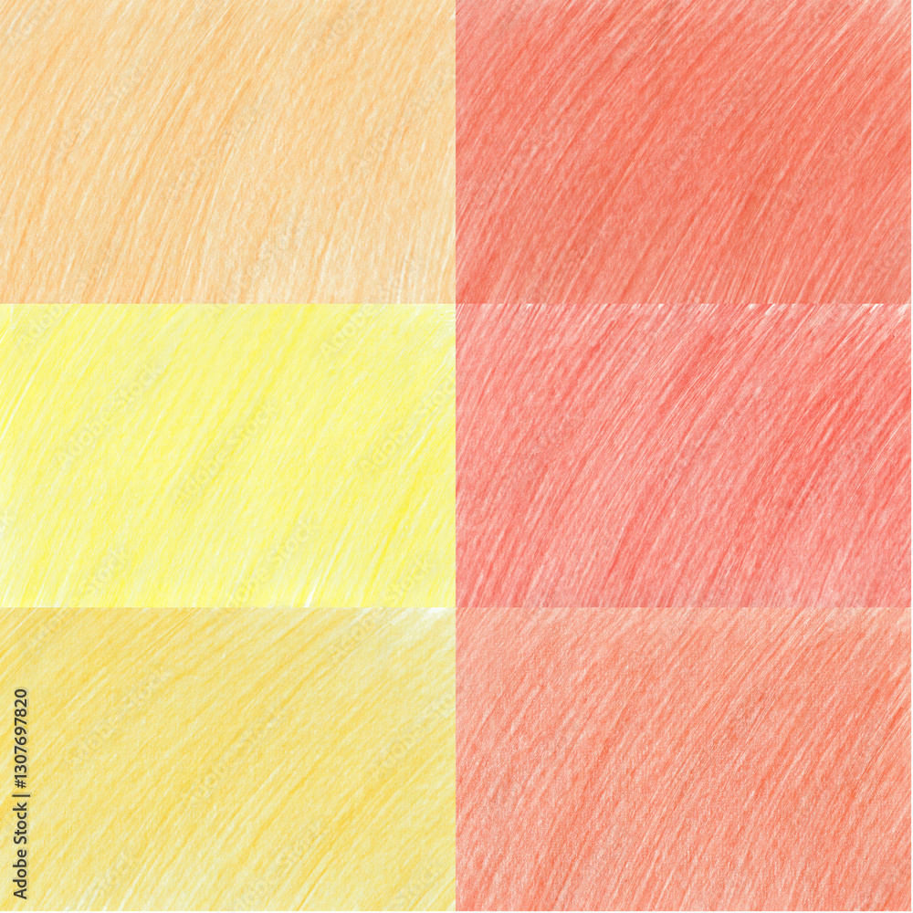 Set of colored pencil shadings.