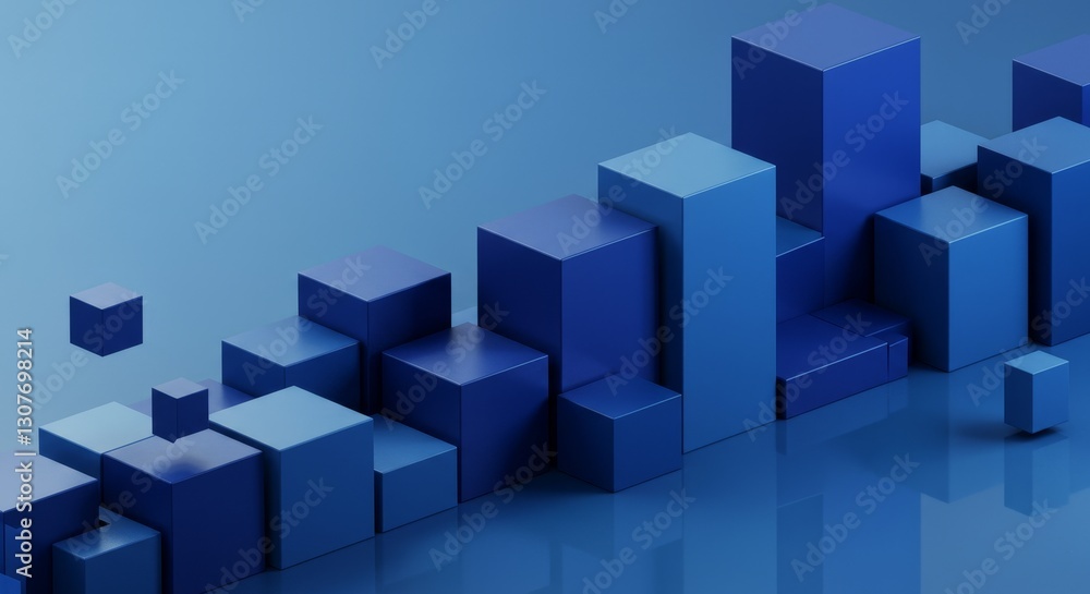 Abstract Blue Cube Composition - A visually appealing arrangement of blue cubes, creating an abstract and modern design. Ideal for backgrounds, presentations, and tech themes Abstract Blue Cube Composition - A visually appealing arrangement of blue cubes, creating an abstract and modern design. Ideal for backgrounds, presentations, and tech themes