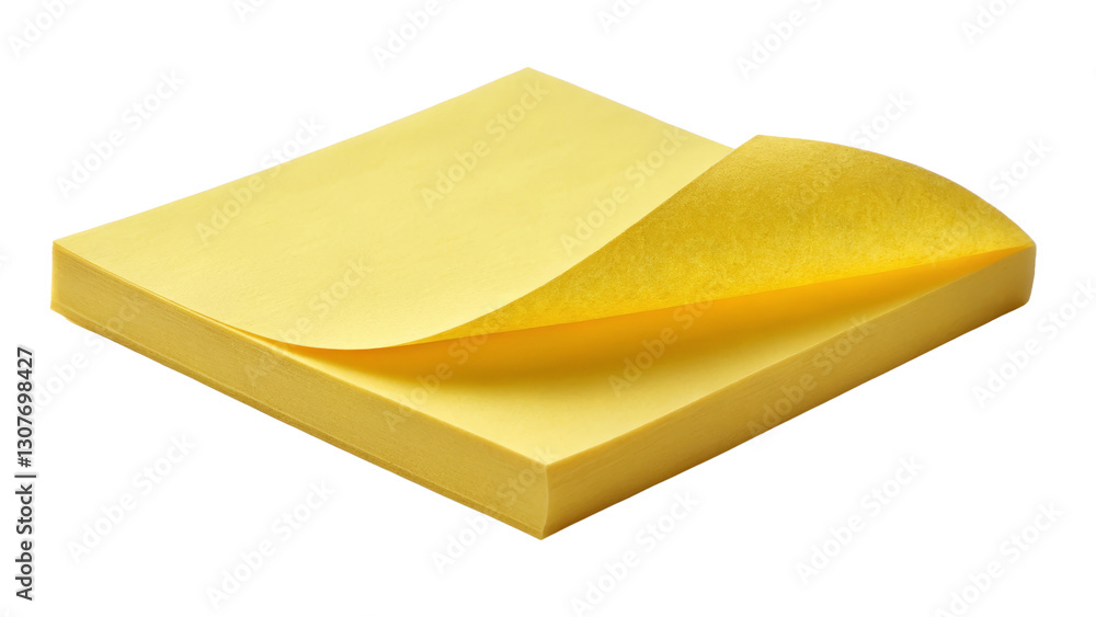 Yellow Sticky Note Pad, Single Sheet Peeled Back, Isolated on Transparent Background, Stationery, Office Supplies, Notepad, Memo, Paper Yellow Sticky Note Pad, Single Sheet Peeled Back, Isolated on Transparent Background, Stationery, Office Supplies, Notepad, Memo, Paper