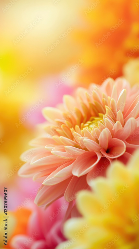 Vibrant symphony of blooming flowers in a colorful garden close-up scene Vibrant symphony of blooming flowers in a colorful garden close-up scene