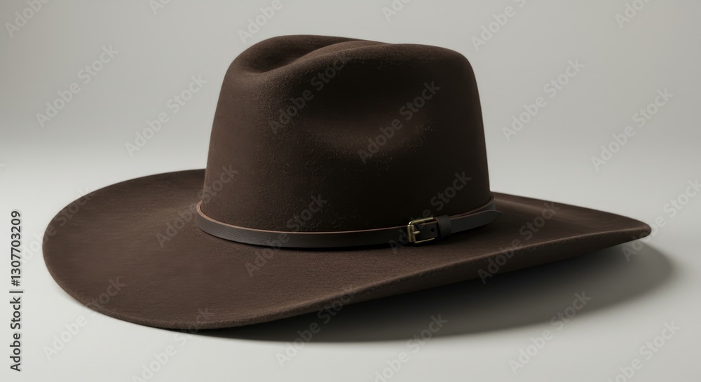 Brown Cowboy Hat with Leather Band - A classic brown cowboy hat with a leather band, perfect for western attire or a stylish accessory Brown Cowboy Hat with Leather Band - A classic brown cowboy hat with a leather band, perfect for western attire or a stylish accessory